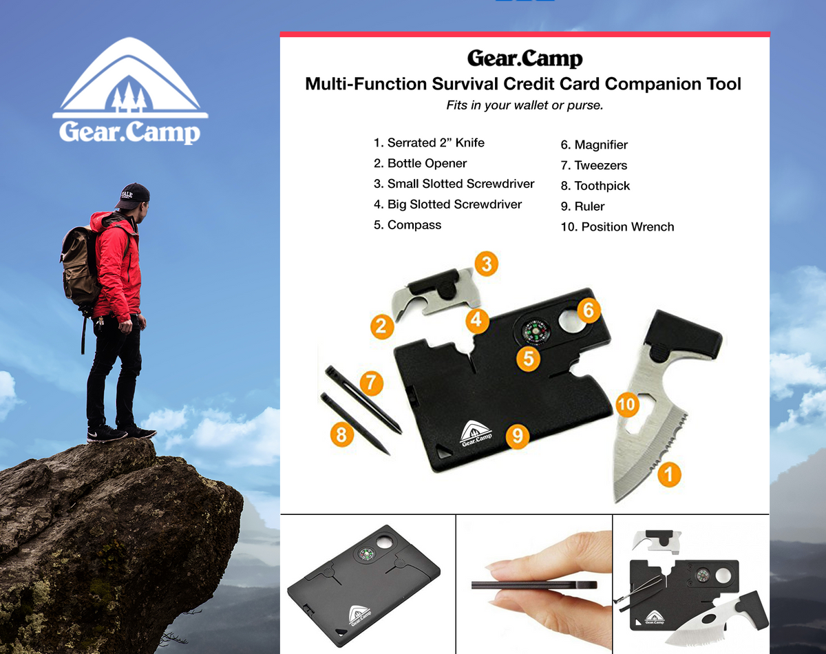 companion gear Wallet Size Companion Multi-Function Tool