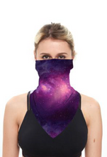 Load image into Gallery viewer, Stitched and Stretchy Earloop Galaxy Neck Gaiter Face Cover