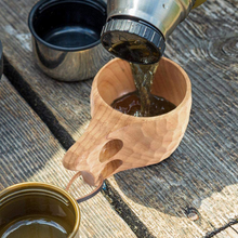 Load image into Gallery viewer, The Traveler - Nordic Style Notched Wood Kuksa Cup