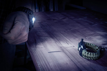 Load image into Gallery viewer, The Outdoorsman - Flashlight Survival Bracelet (Black) with Compass/Smart LED Light/Fire Starter/Blade/Whistle/Paracord (6-in-1 tool).