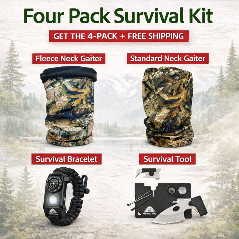 necessary survival gear Go-Anywhere Survival Gear Bundle Kit (4 Products)