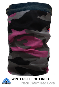 Fleece-Lined Dark Pink Camo | Head/Neck Cover