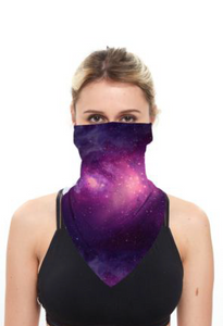 Stitched and Stretchy Earloop Galaxy Neck Gaiter Face Cover