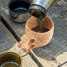 Load image into Gallery viewer, The Traveler - Nordic Style Notched Wood Kuksa Cup
