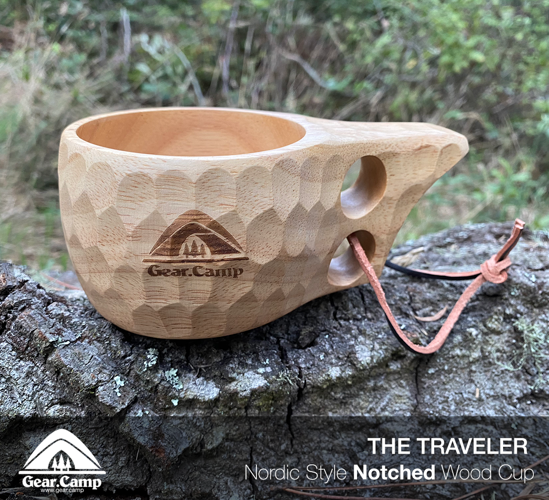 The Traveler - Nordic Style Notched Wood Kuksa Cup – GearCamp