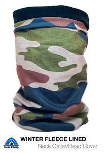 Fleece-Lined Green Camo | Head/Neck Cover